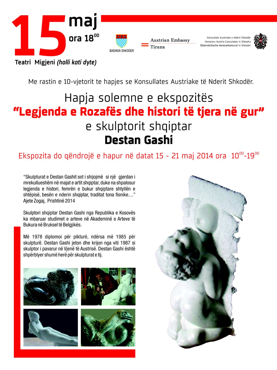 Einladung zur Ausstellung Destan Gashi Shkoder 2014